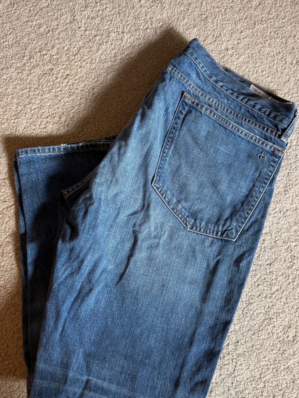rag & bone Women's Boyfriend Jeans in Medium Blue Wash